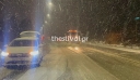 Φορτηγό συγκρούστηκε με αλατιέρα στην ΕΟ Σερρών-Θεσσαλονίκης: Ο δρόμος έκλεισε για αρκετή ώρα