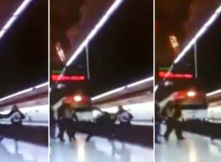“Εσπρωξε αστυνομικό στις γραμμές του τρένου..[βίντεο]