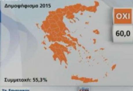 Όλη η Ελλάδα στο… ΟΧΙ – Δείτε τον χάρτη