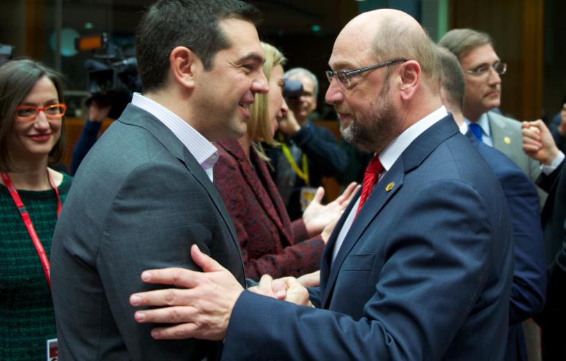 Άμεση εμπλοκή του Ευρωκοινοβουλίου στην αξιολόγηση εφαρμογής της συμφωνίας ζήτησε ο Τσίπρας από τον Σουλτς