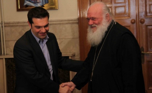 Τρίωρη συνάντηση συνάντηση του Αλ. Τσίπρα με τον αρχιεπίσκοπο Ιερώνυμο
