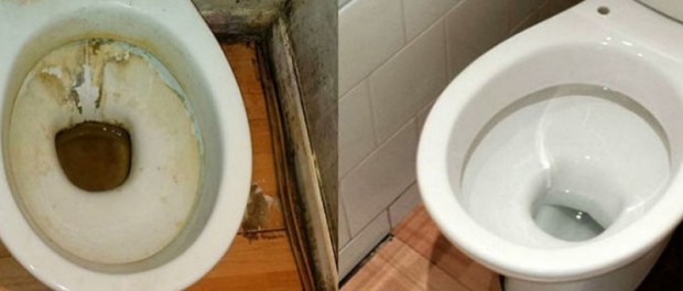 Δείτε ένα έξυπνο, σπιτικό κόλπο για κάτασπρη λεκάνη τουαλέτας!