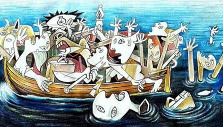 Η «Γκουέρνικα» του Αιγαίου–Το συγκλονιστικό σκίτσο για τους πρόσφυγες