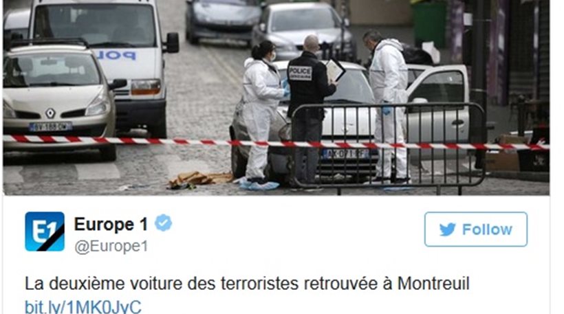 Παρίσι: Εντοπίστηκε αυτοκίνητο που χρησιμοποιήθηκε στις επιθέσεις