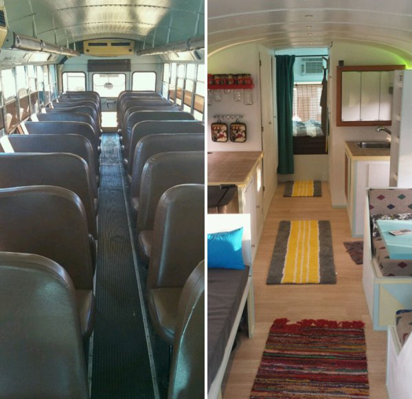 Μετέτρεψαν ένα παλιό σχολικό λεωφορείο σε σπίτι των ονείρων τους (ΦΩΤΟ)