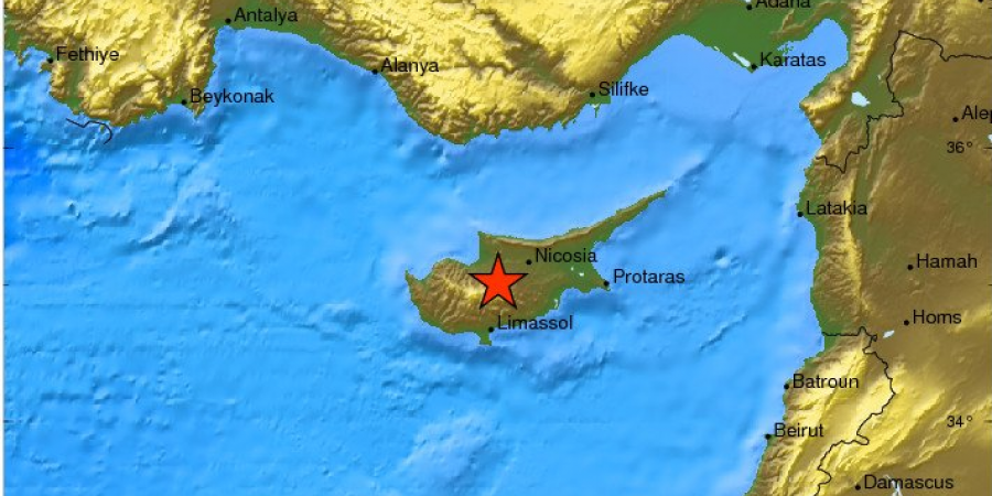 Σεισμός 3,6 ρίχτερ νοτιοδυτικά της Λευκωσίας