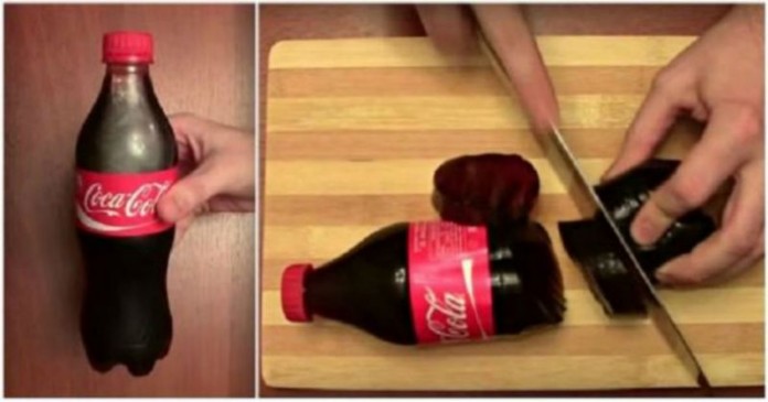 Έκοψε ένα μπουκάλι Coca Cola και τρέλανε όλους τους φίλους του με αυτό το κόλπο. (Βίντεο)