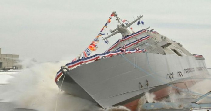 Εντυπωσιακή καθέλκυση Πολεμικού Πλοίου – ΒΙΝΤΕΟ