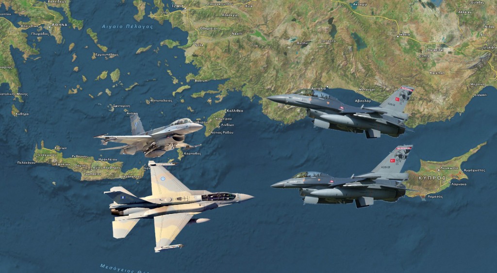 Σφοδρή Αερομαχία και Εμπλοκή οπλισμένων Τούρκικων και Ελληνικών F-16 Ανατολικά της Ρόδου