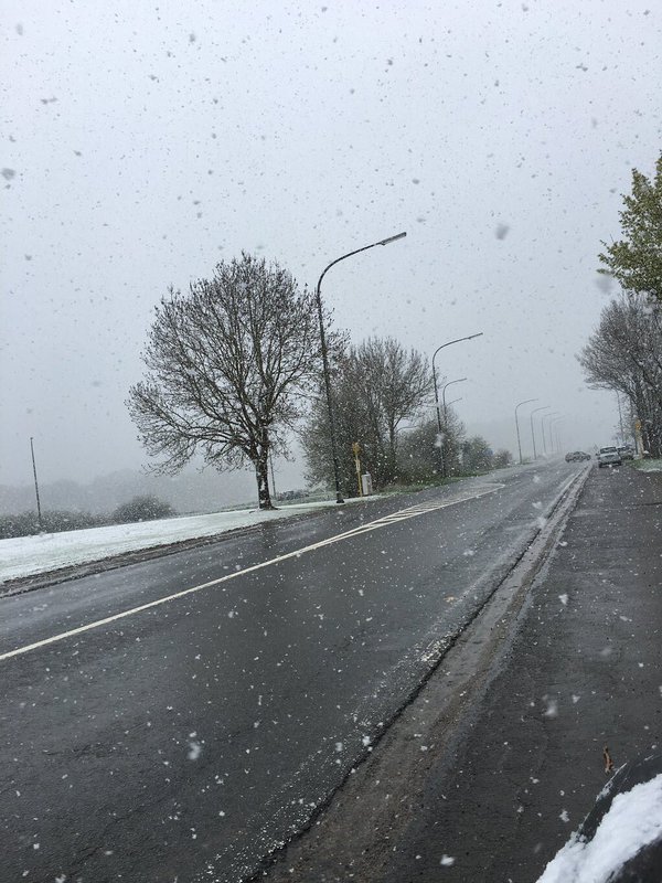 Χιονοπτώσεις και χαλάζι στο Βέλγιο