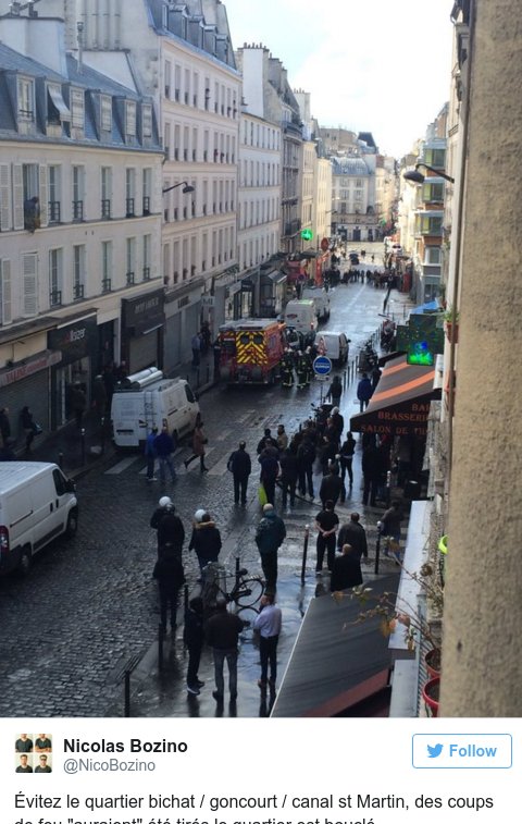Πυροβολισμοί στο Παρίσι -Εκκενώνουν τους δρόμους!