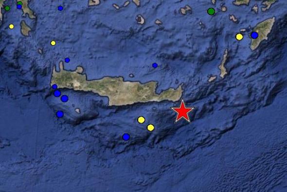 Ισχυρός σεισμός 5,5 Ρίχτερ νότια της Κρήτης