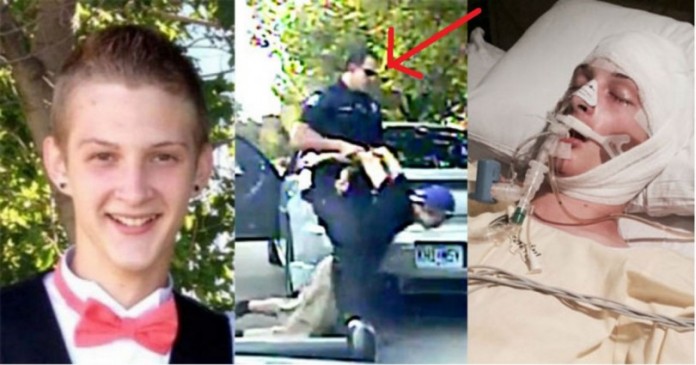 Τραγικές σκηνές: Δείτε τον απαράδεχτο αστυνομικό που παραλίγο να σκοτώσει το παιδί χωρίς λόγο. (video)