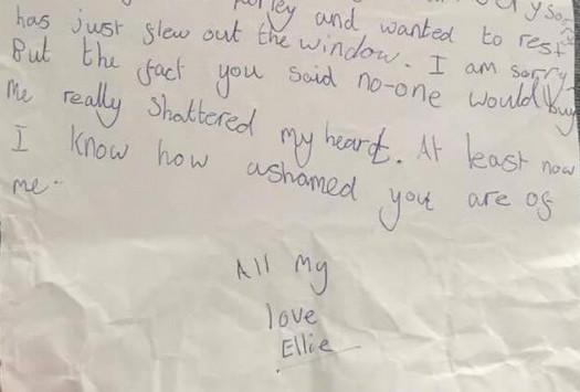 «Τουλάχιστον τώρα ξέρω πόσο ντρέπεσαι για μένα» – Σπάει καρδιές το γράμμα 9χρονης στη μητέρα της (εικόνα)
