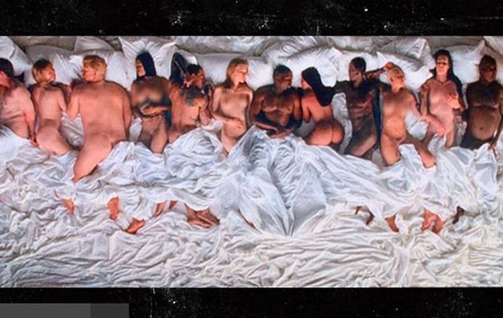 “Κόκκινη κάρτα” από το διαδίκτυο στο βιντεοκλίπ του Kanye West με τους ολογuμνους stars