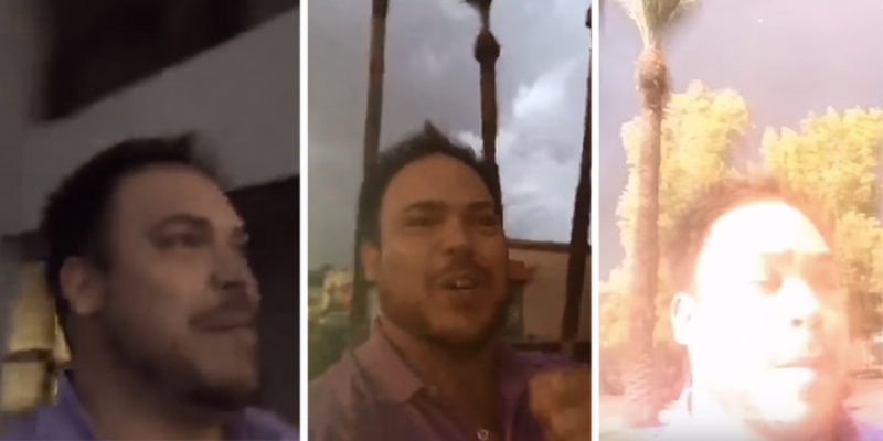 Κεραυνός έπεσε δίπλα σε άντρα που έκανε live streaming σε ακραίες καιρικές συνθήκες (βίντεο)