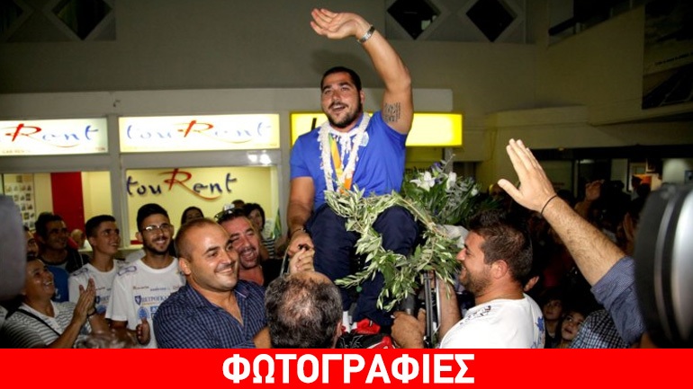 Θερμή υποδοχή του χρυσού Παραολυμπιονίκη Μανόλη Στεφανουδάκη στο Ηράκλειο