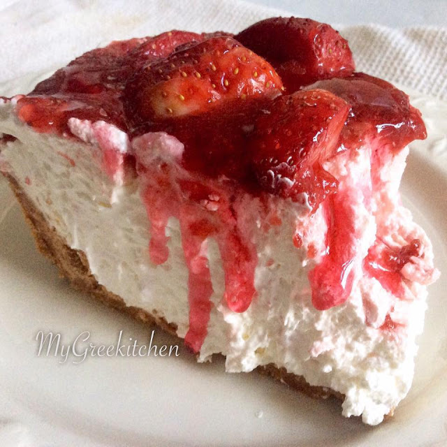 Καταπληκτικό τσιζκέικ- Cheesecake – ζουμερό με φράουλες !!!