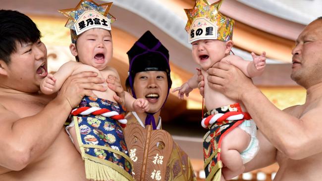 Ιαπωνία: Δίνουν τα μωρά τους σε αθλητές σούμο για να βάλουν τα κλάματα [βίντεο]