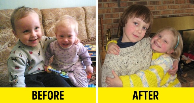 Δείτε τις φωτογραφίες παιδιών πριν και μετά την υιοθεσία τους