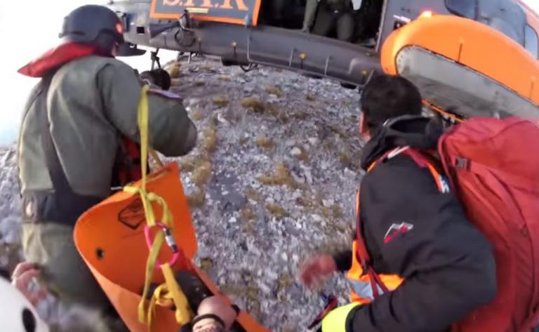 Συγκλονιστικό βίντεο από τη διάσωση ορειβάτη στον Όλυμπο με Super Puma