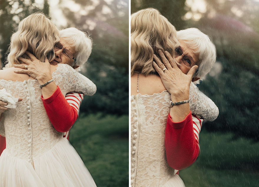 23χρονη έκανε έκπληξη στη γιαγιά της όταν αποφάσισε να παντρευτεί με το νυφικό της και οι φωτογραφίες τους έγιναν viral (εικόνες)