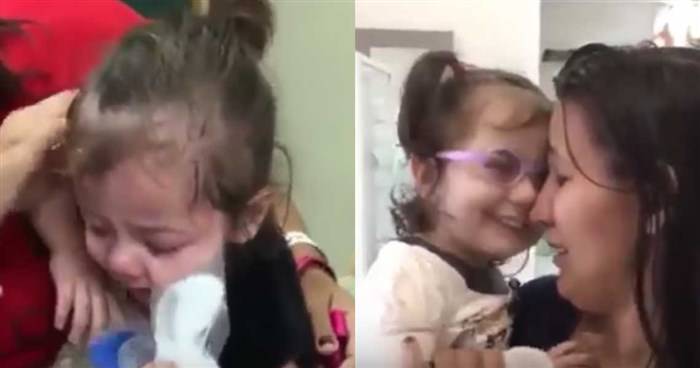 Τυφλό κοριτσάκι βλέπει για πρώτη φορά μετά από μεταμόσχευση ματιών