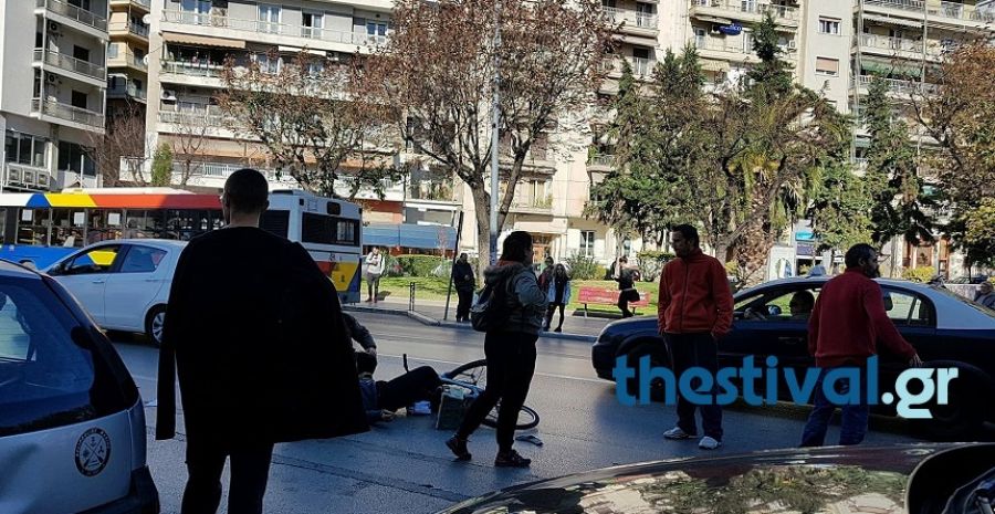 Ι.Χ. χτύπησε ποδηλάτη στο κέντρο της Θεσσαλονίκης