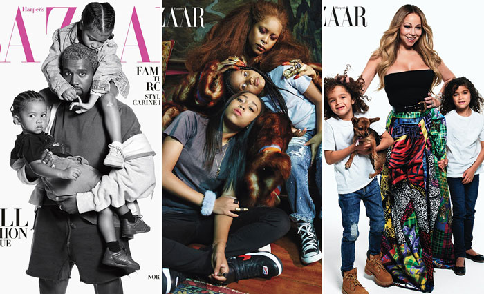 Τραγουδιστές ποζάρουν με τα παιδιά τους για το “Harper’s Bazaar”