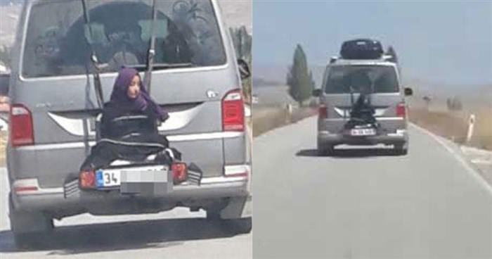 Τούρκος πατέρας έδεσε την 13χρονη κόρη του στο πίσω μέρος του αυτοκινήτου και οδηγούσε χαλαρός