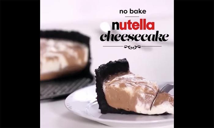 Nutella Cheesecake χωρίς ψήσιμο!
