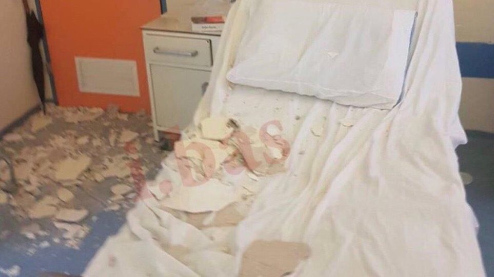 Κατέρρευσε ταβάνι στο Νοσοκομείο Νίκαιας – Μία τραυματίας