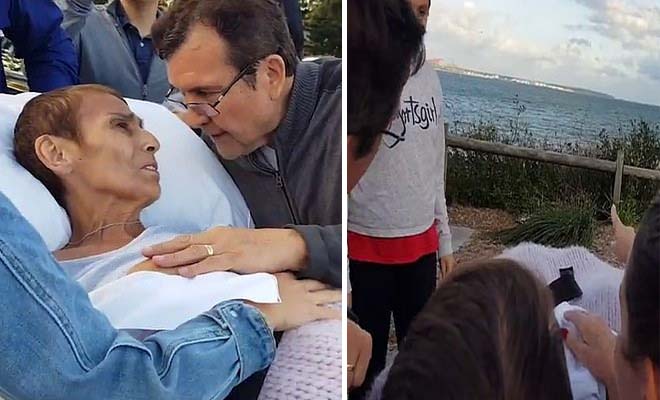 Ηλικιωμένη ετοιμοθάνατη με καρκίνο ζήτησε να δει για τελευταία φορά το ηλιοβασίλεμα αγκαλιά με το σύζυγό της