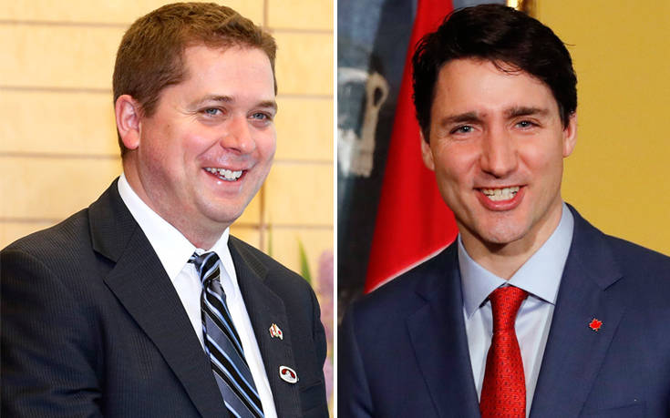 Ο ηγέτης αντιπολίτευσής του Καναδά προκαλεί τον Τριντό να του κάνει μήνυση