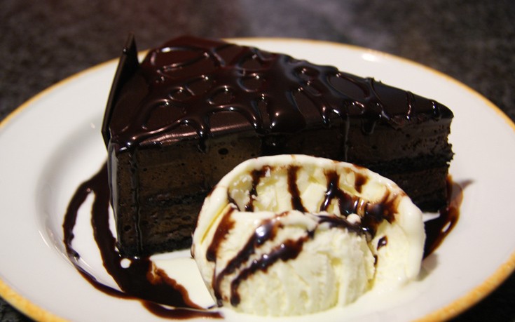 Κέικ σοκολάτας με παγωτό