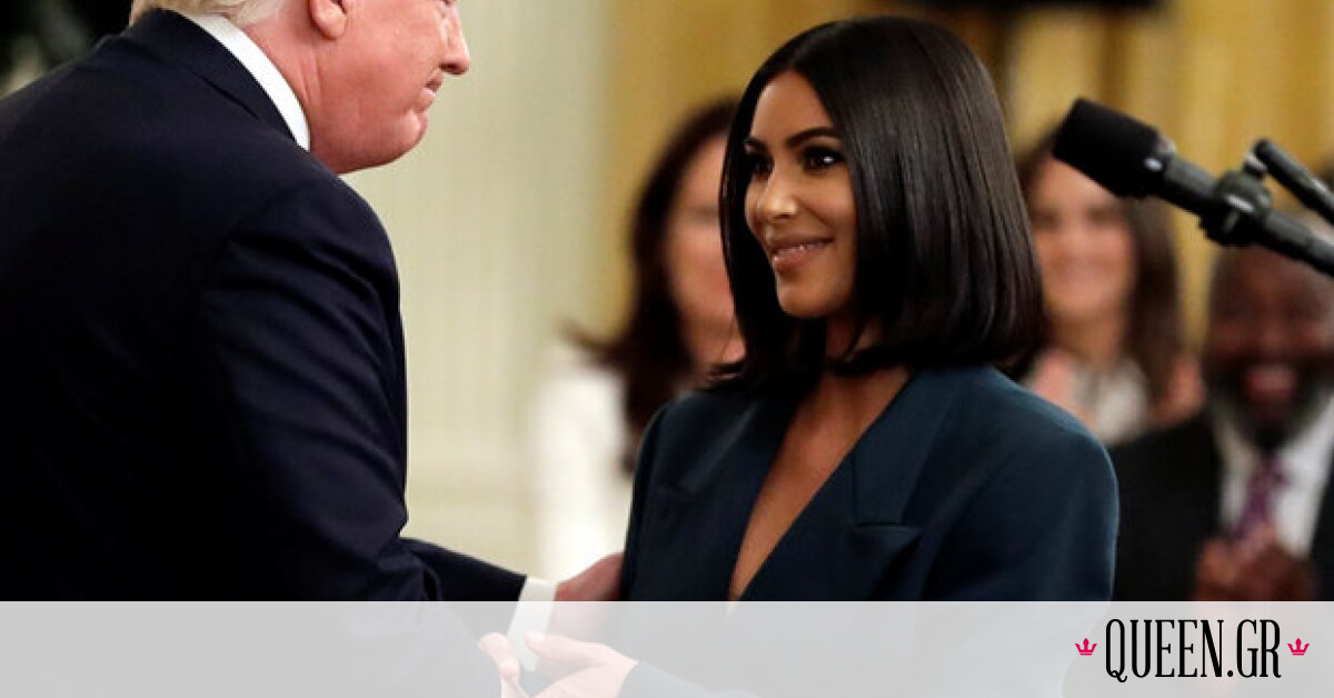H Κim Kardashian συναντήθηκε με τον Πρόεδρο της Αμερικής φορώντας το κατάλληλο σύνολο