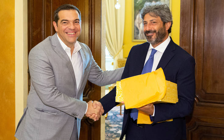 Με τον πρόεδρο του Ιταλικού Κοινοβουλίου συναντήθηκε ο Αλέξης Τσίπρας