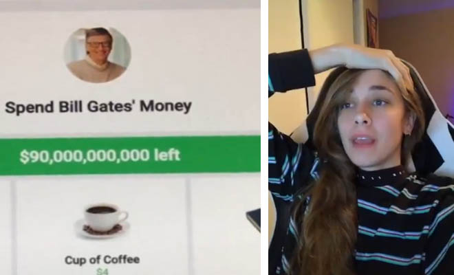 Φοιτήτρια προσπαθεί να ξοδέψει τα δισεκατομμύρια του Μπιλ Γκέιτς και παθαίνει την πλάκα της