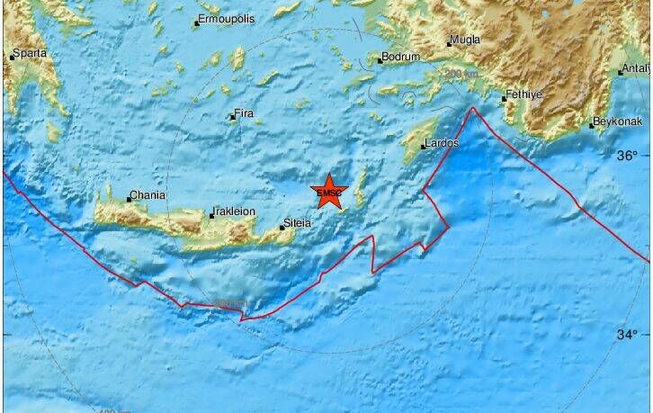 Σεισμός έγινε αισθητός στην Κρήτη