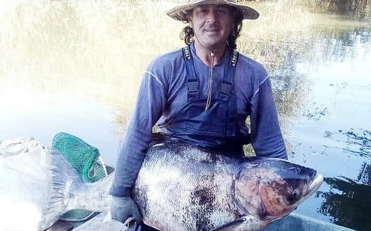 Εντυπωσιακή ψαριά 40 κιλών στην Παμβώτιδα