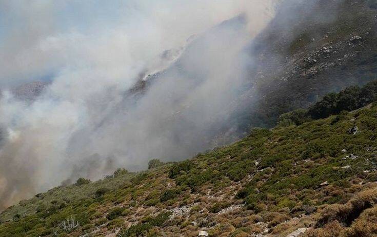 Σε ύφεση η φωτιά στον Δήμο Κανδάνου – Σελίνου στην Κρήτη