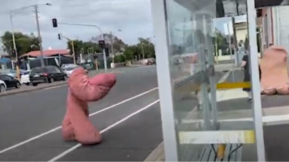Άνθρωπος μεταμφιεσμένος σε φαλλό σόκαρε τους περαστικούς σε δρόμο της Μελβούρνης – Δείτε βίντεο