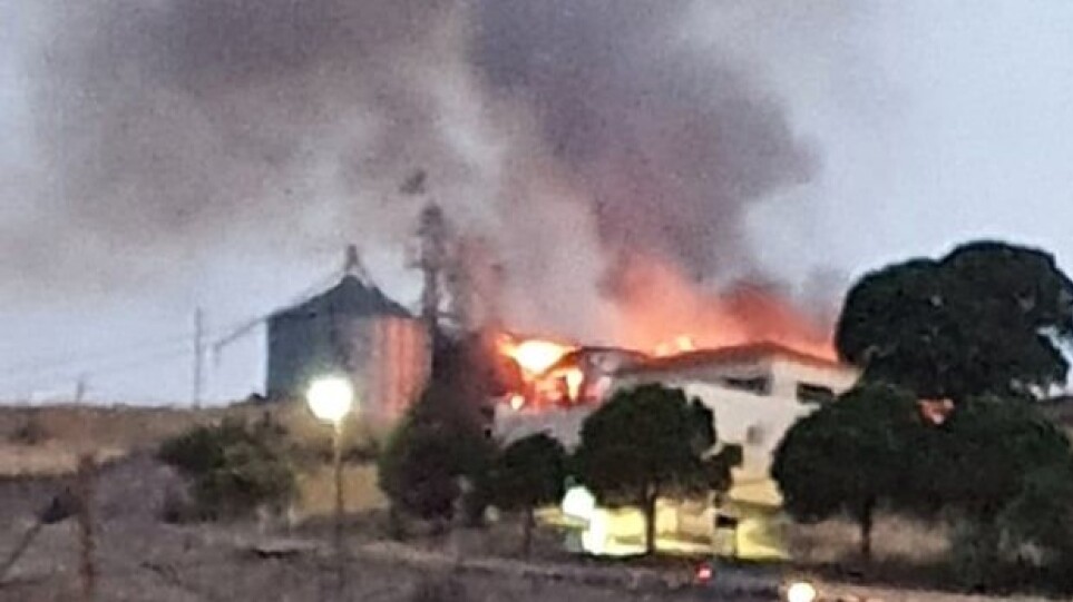 Λέσβος: Φωτιά κατέστρεψε τμήμα του Συνεταιρισμού Μεσοτόπου – Πάνω από 3 εκατ. ευρώ η ζημιά
