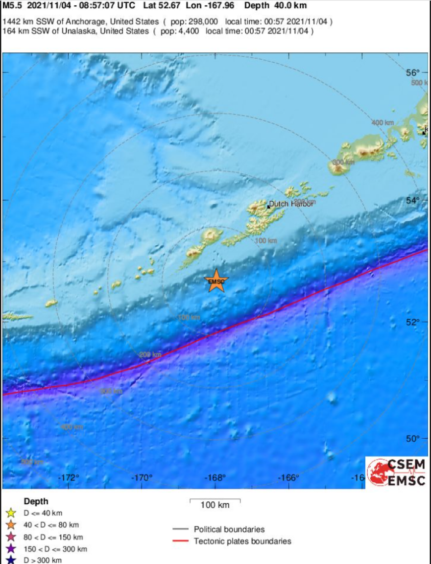 Σεισμός 5,2 Ρίχτερ στα νησιά Φοξ στον Ειρηνικό