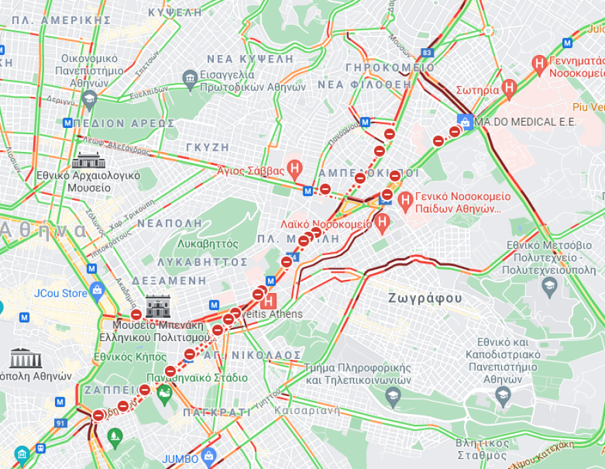 Κυκλοφοριακό κομφούζιο σε κεντρικούς δρόμους της Αθήνας από τις ρυθμίσεις για τον 38ο Αυθεντικό Μαραθώνιο