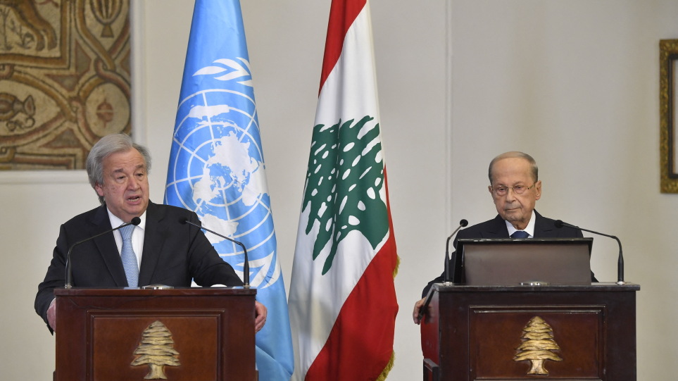 Λίβανος: Στην Βηρυτό ο επικεφαλής του ΟΗΕ σε ένδειξη «αλληλεγγύης» προς τη χώρα που διέρχεται κρίση