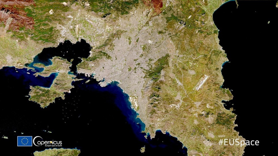 Η Αθήνα σε δορυφορική φωτογραφία από ύψος 786 χιλιομέτρων