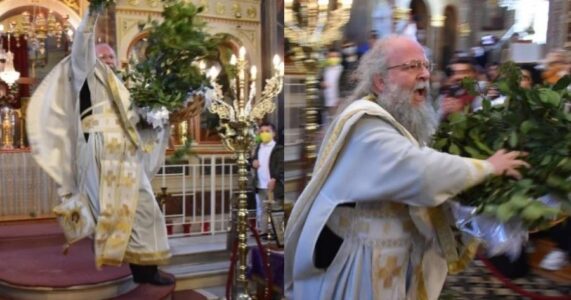 Πάσχα 2022: Ο “ιπτάμενος” ιερέας της Χίου έκανε την πιο ξεχωριστή πρώτη Ανάσταση με «εκατοστάρι»