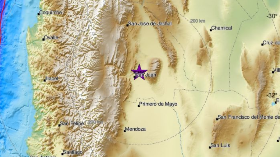 Σεισμός τώρα 5,5 Ρίχτερ στην Αργεντινή