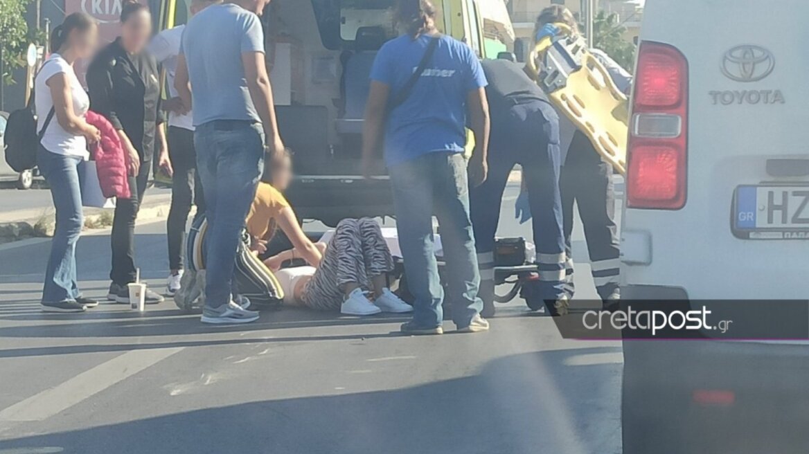 Τροχαίο στο Ηράκλειο – Τραυματίστηκε 16χρονη οδηγός μηχανής